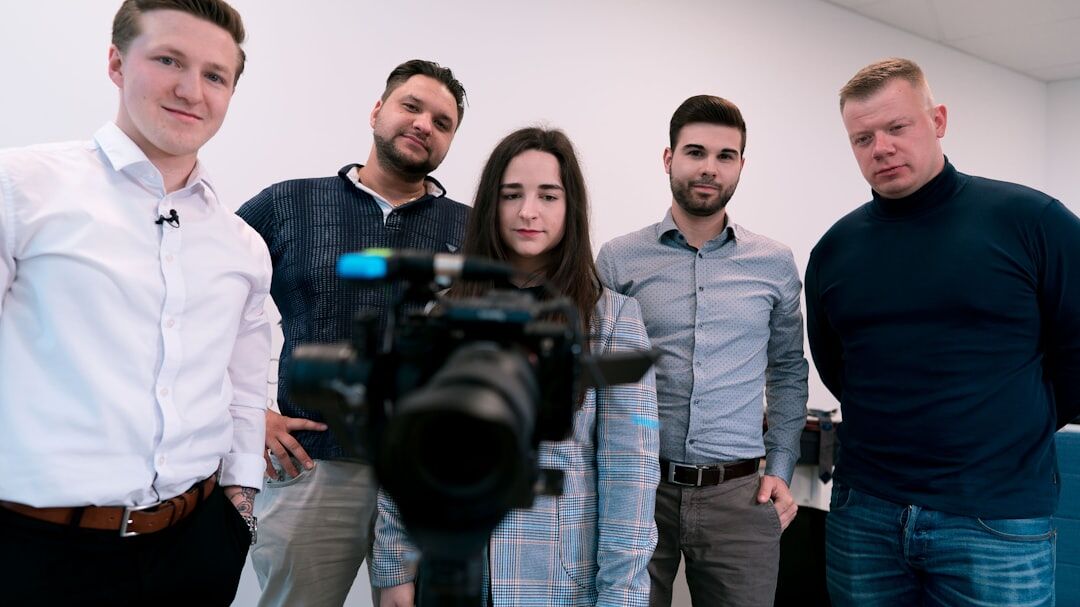 Group media training workshop with participants